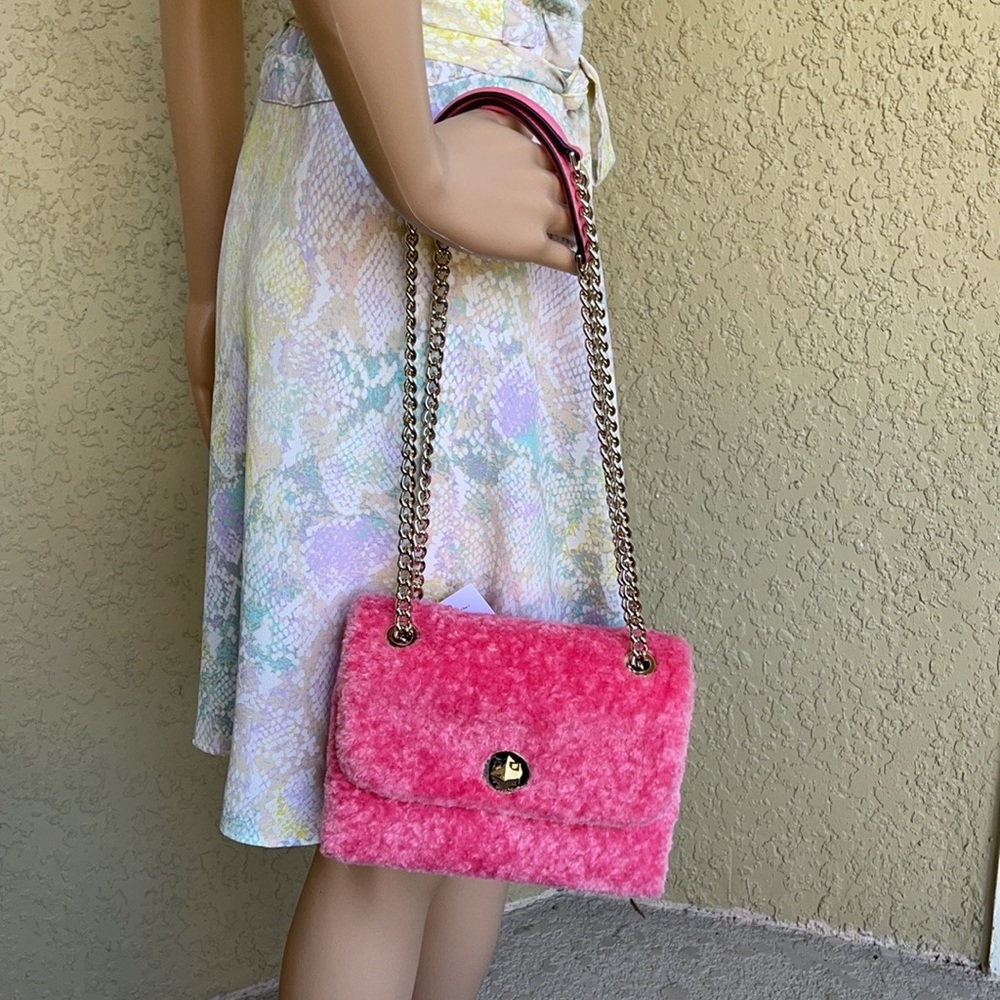 Kate Spade Natalia Foux Fur small flap crossbody - Picture 14 of 16